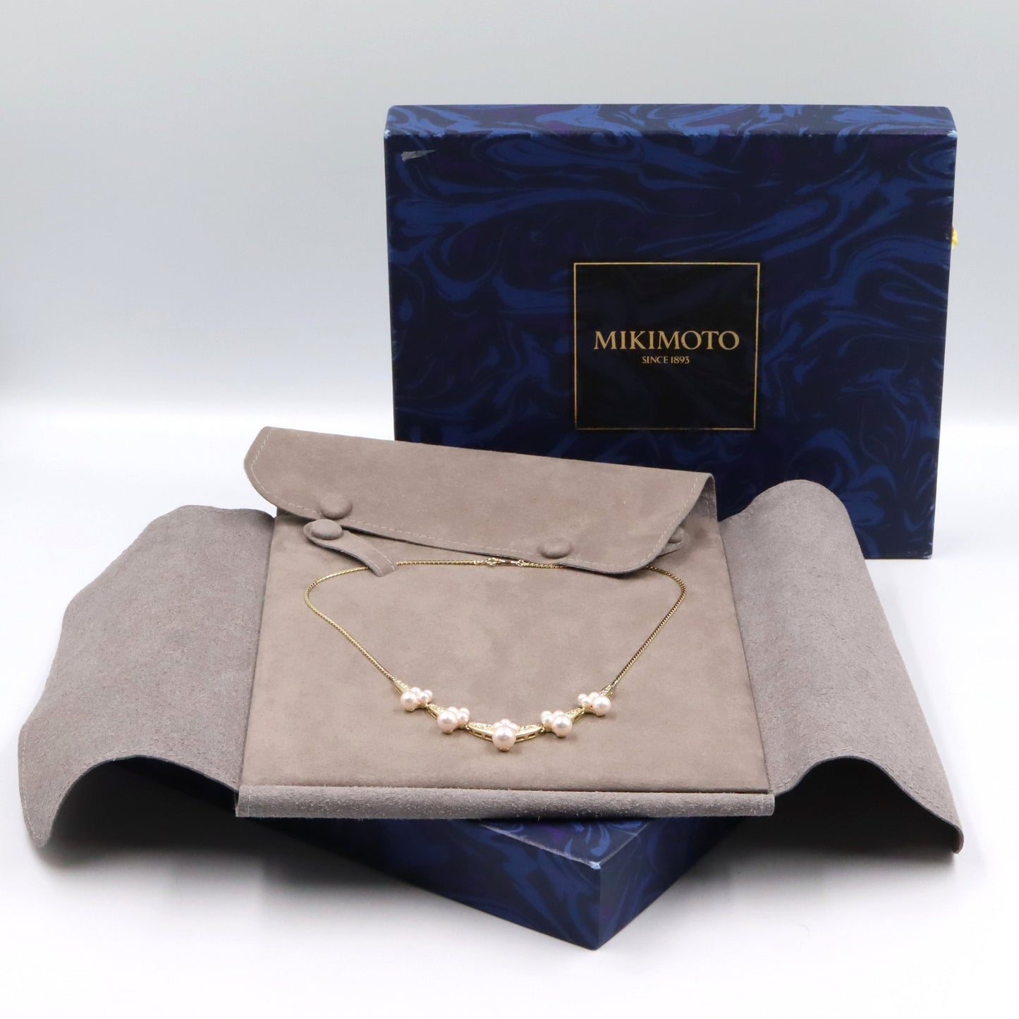 パール ダイヤ ネックレス ネックレス K18YG パール ダイヤモンド イエローゴールド ホワイト クリア ミキモト アクセサリー MIKIMOTO