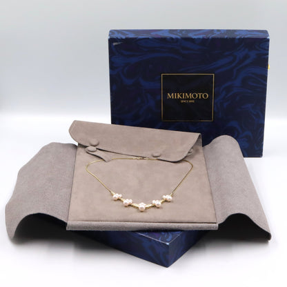 パール ダイヤ ネックレス ネックレス K18YG パール ダイヤモンド イエローゴールド ホワイト クリア ミキモト アクセサリー MIKIMOTO