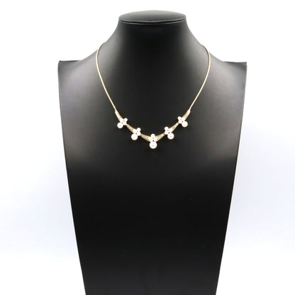 パール ダイヤ ネックレス ネックレス K18YG パール ダイヤモンド イエローゴールド ホワイト クリア ミキモト アクセサリー MIKIMOTO