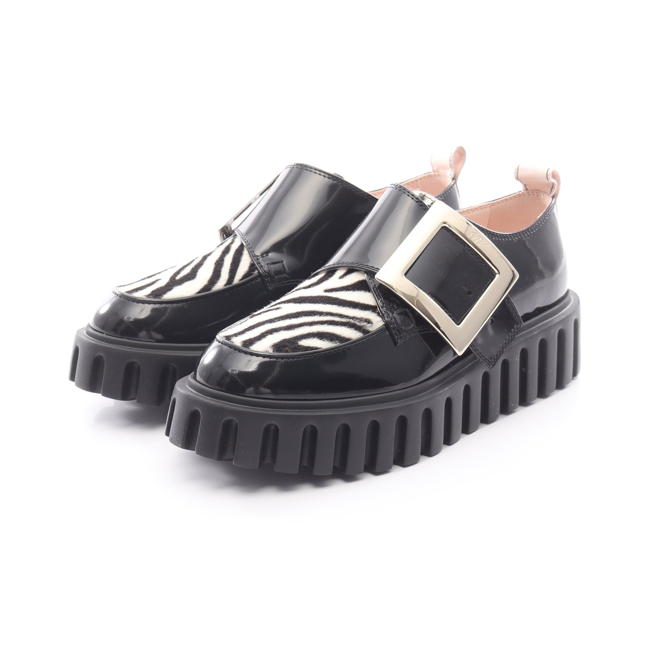 Viv Go-Thick ローファー レザー ハラコ ブラック ロジェヴィヴィエ