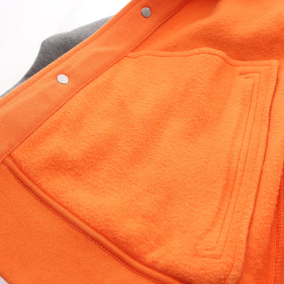セリエボタン テディ ブルゾン コットン オレンジ グレー エルメス アウター HERMES