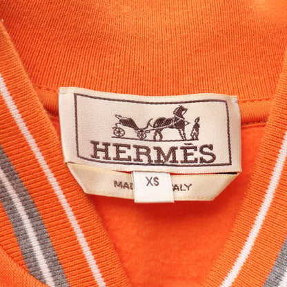 セリエボタン テディ ブルゾン コットン オレンジ グレー エルメス アウター HERMES