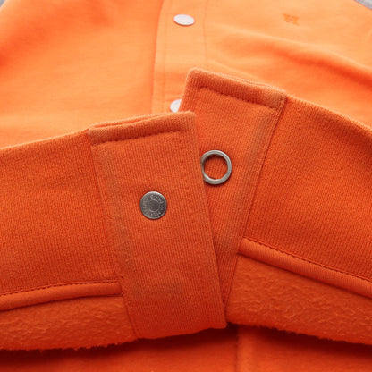 セリエボタン テディ ブルゾン コットン オレンジ グレー エルメス アウター HERMES