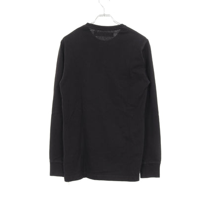 Tシャツ 長袖 ロゴ刺繍 コットン ブラック オフホワイト トップス OFF-WHITE