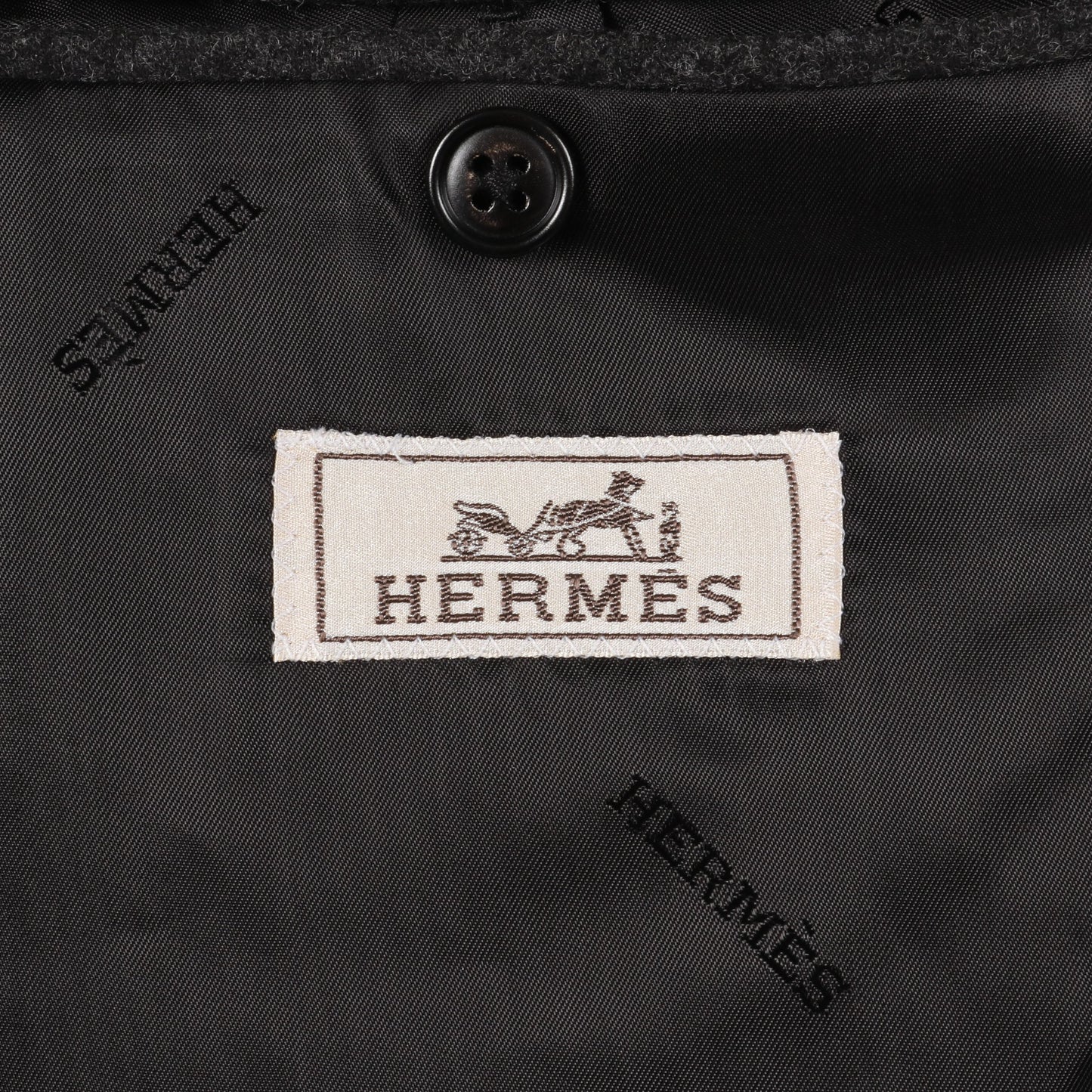 スーツ ストライプ ウール グレー エルメス スーツ HERMES