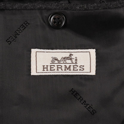 スーツ ストライプ ウール グレー エルメス スーツ HERMES