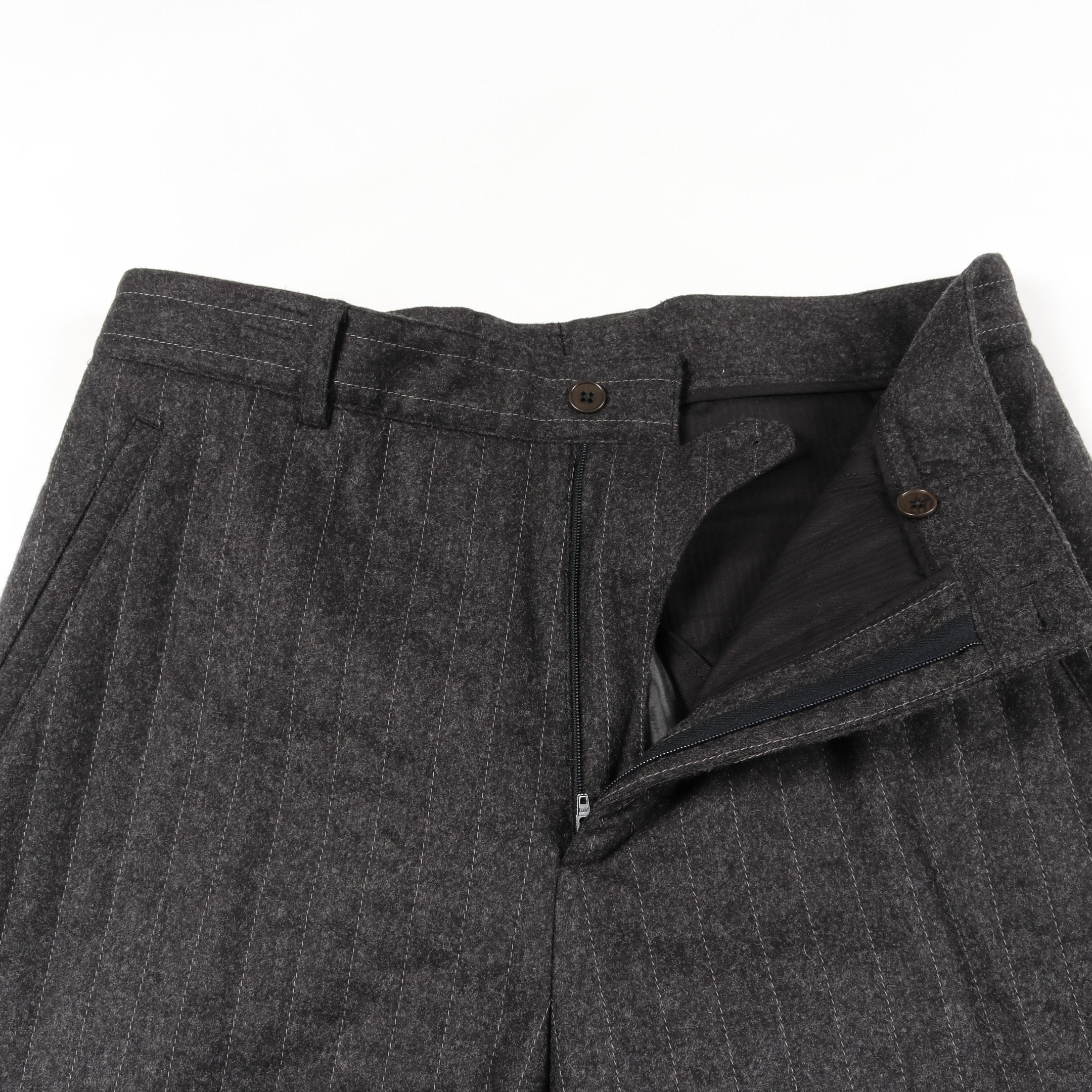 スーツ ストライプ ウール グレー エルメス – RECLO
