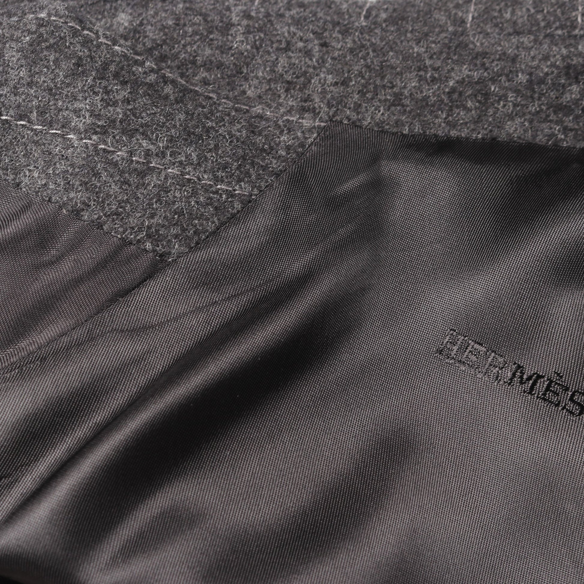 スーツ ストライプ ウール グレー エルメス スーツ HERMES