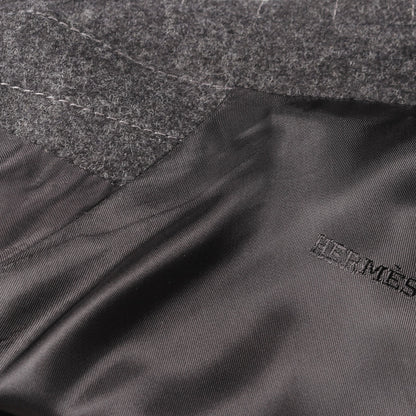 スーツ ストライプ ウール グレー エルメス スーツ HERMES