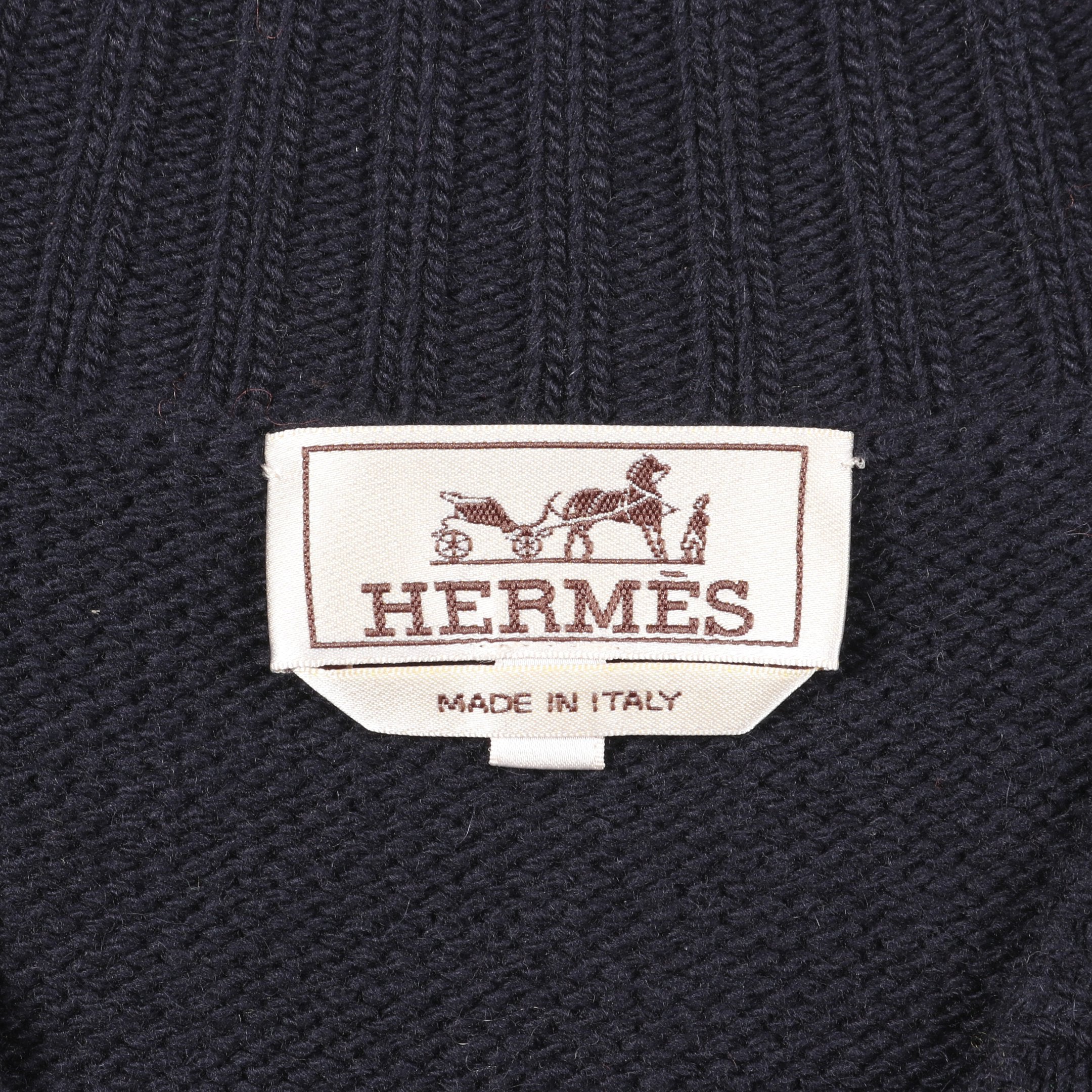 HERMES ウールカシミア　ニットベスト 中古・古着通販】HERMES (エルメス) カシミヤシルクVネック刺繍ニット