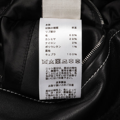 ノーラペル ジャケット ムートン ブラック エルメス アウター HERMES