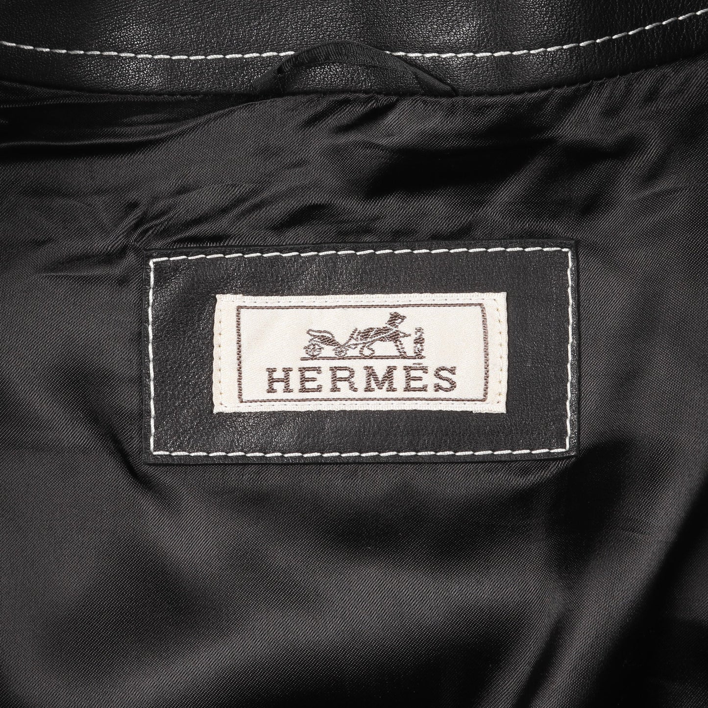 ノーラペル ジャケット ムートン ブラック エルメス アウター HERMES