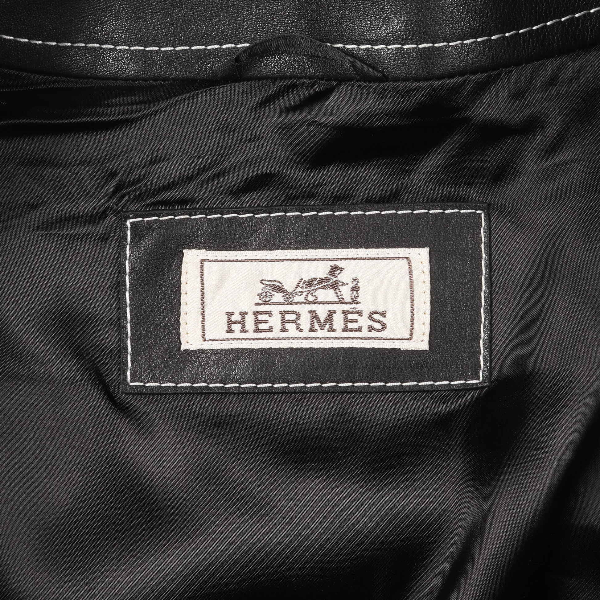 ノーラペル ジャケット ムートン ブラック エルメス アウター HERMES