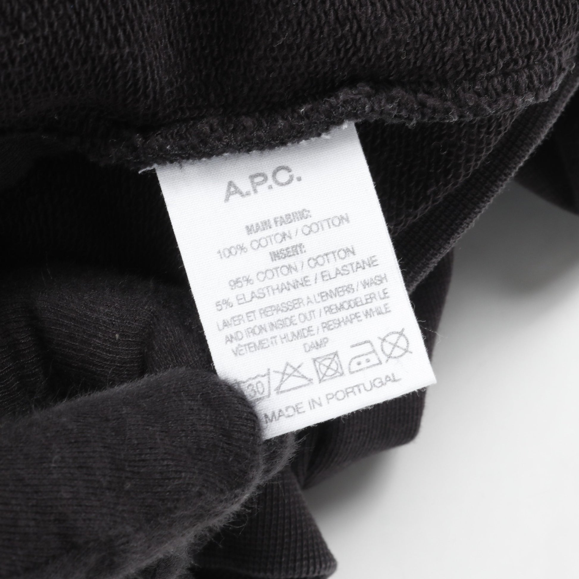 A.P.C. × JJJJOUND プルオーバーパーカー ロゴ刺繍 コットン ブラック アーペーセー トップス A.P.C.