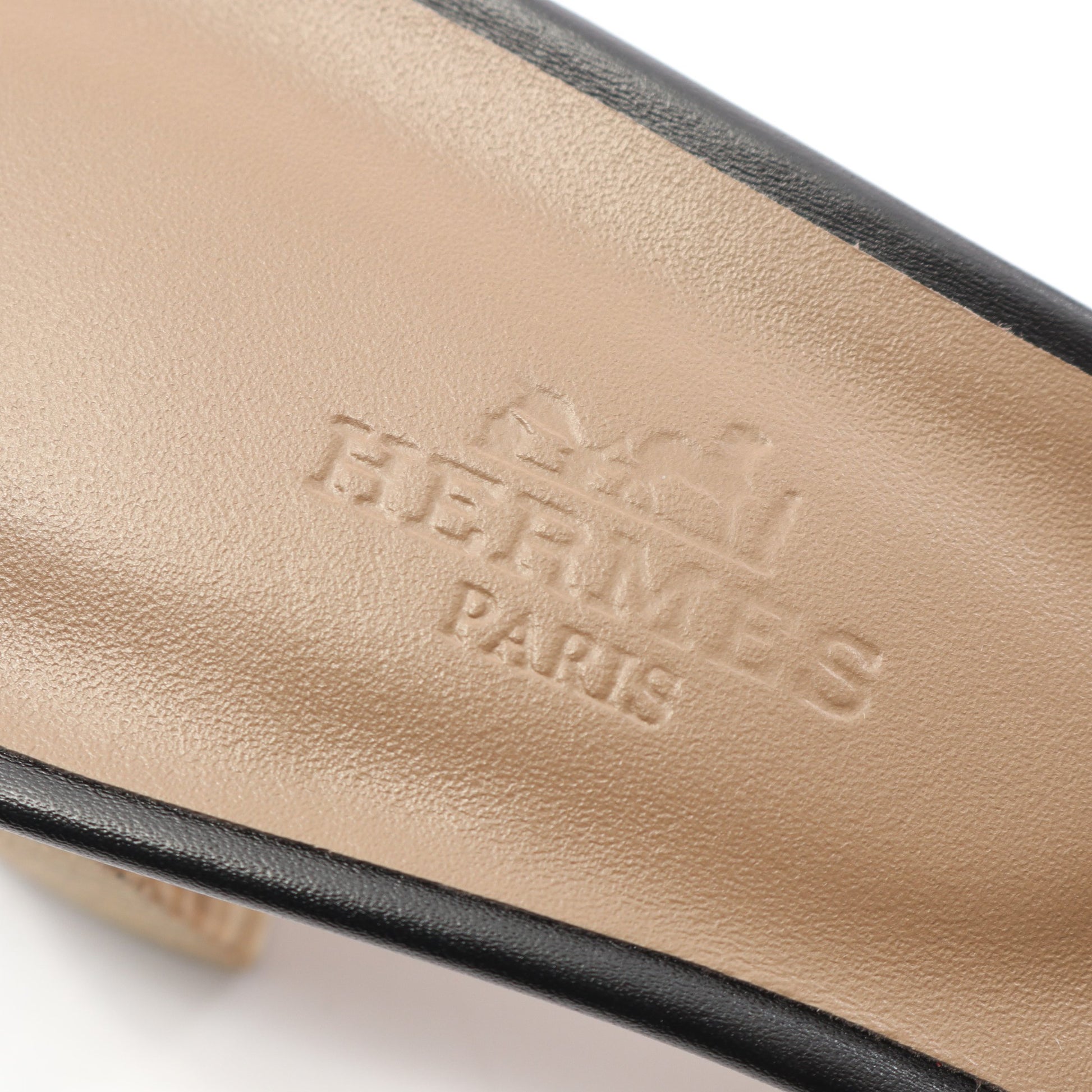 オアジス ミュール サンダル レザー ブラック エルメス シューズ HERMES