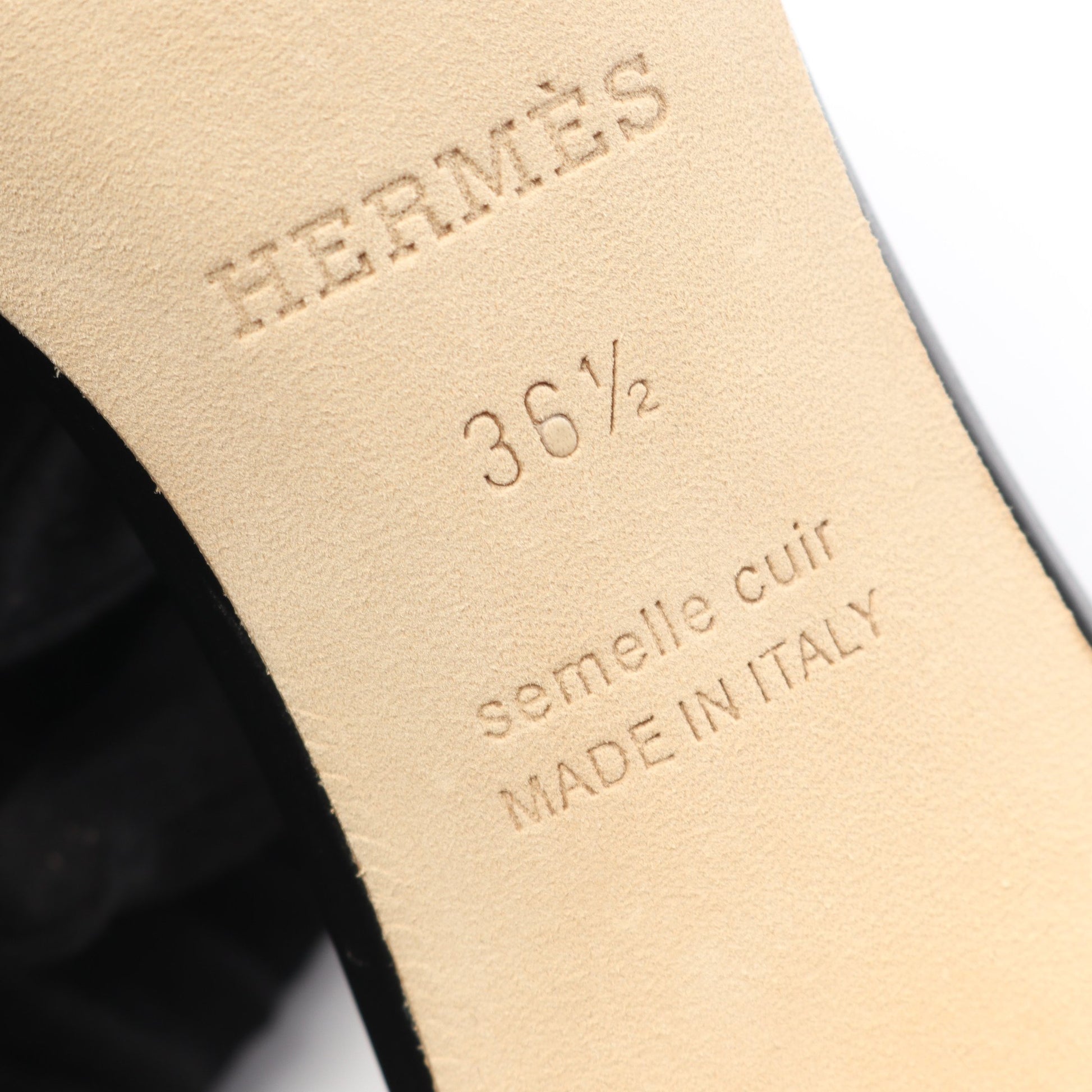 オアジス ミュール サンダル レザー ブラック エルメス シューズ HERMES