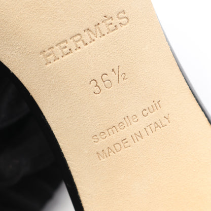オアジス ミュール サンダル レザー ブラック エルメス シューズ HERMES