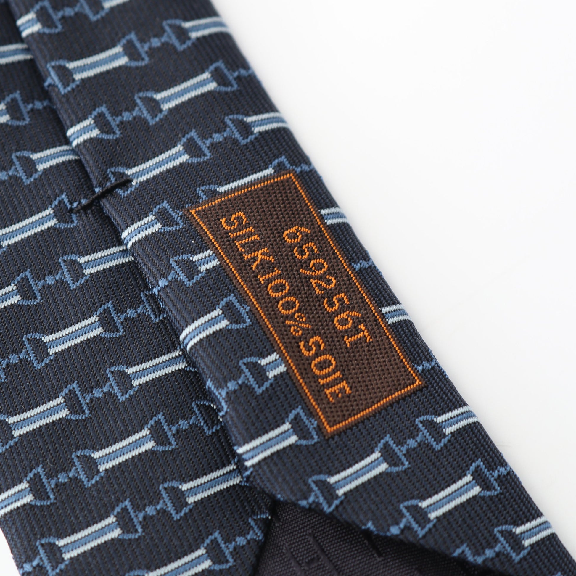 カンテ ネクタイ シルク ネイビー エルメス – RECLO 