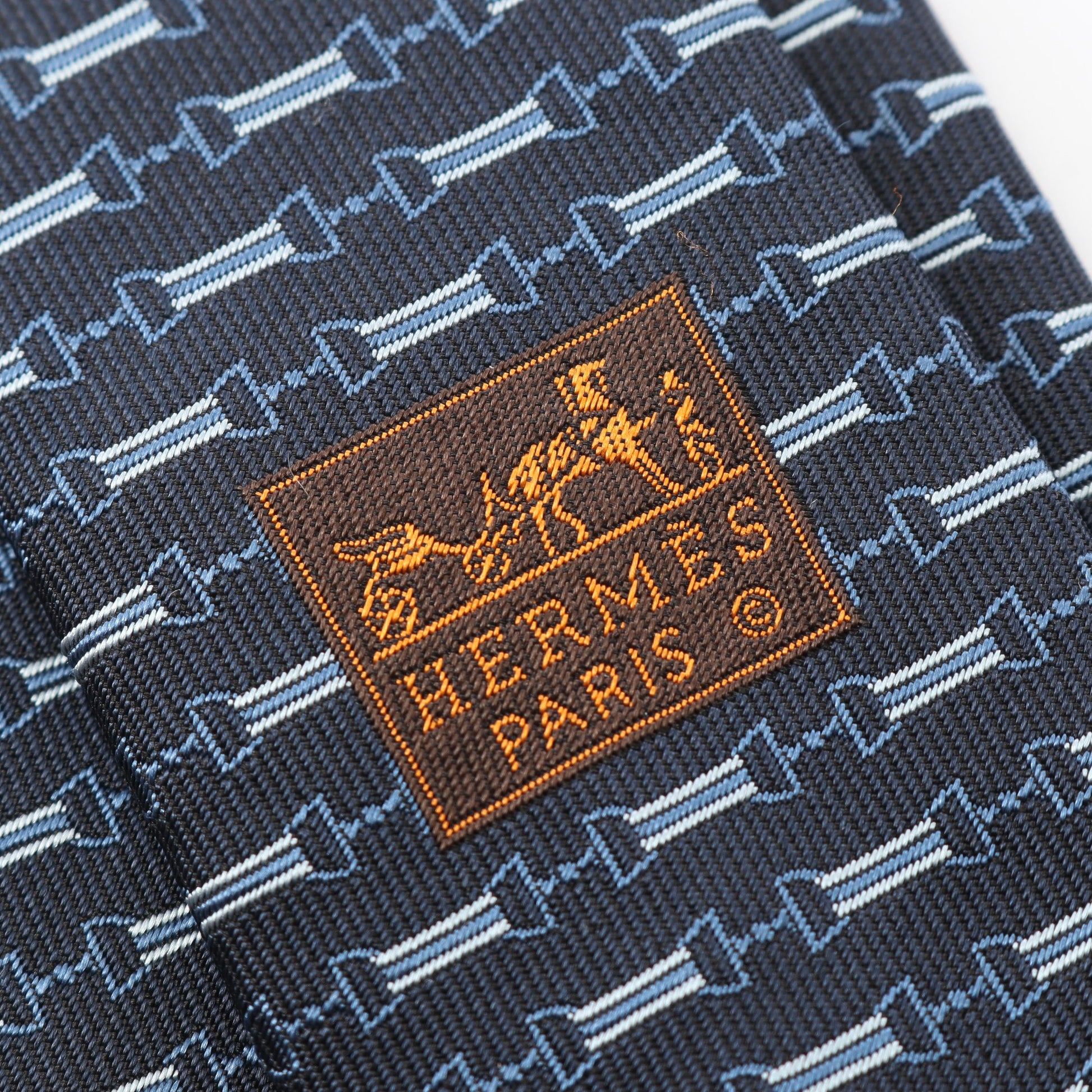 カンテ ネクタイ シルク ネイビー エルメス – RECLO 