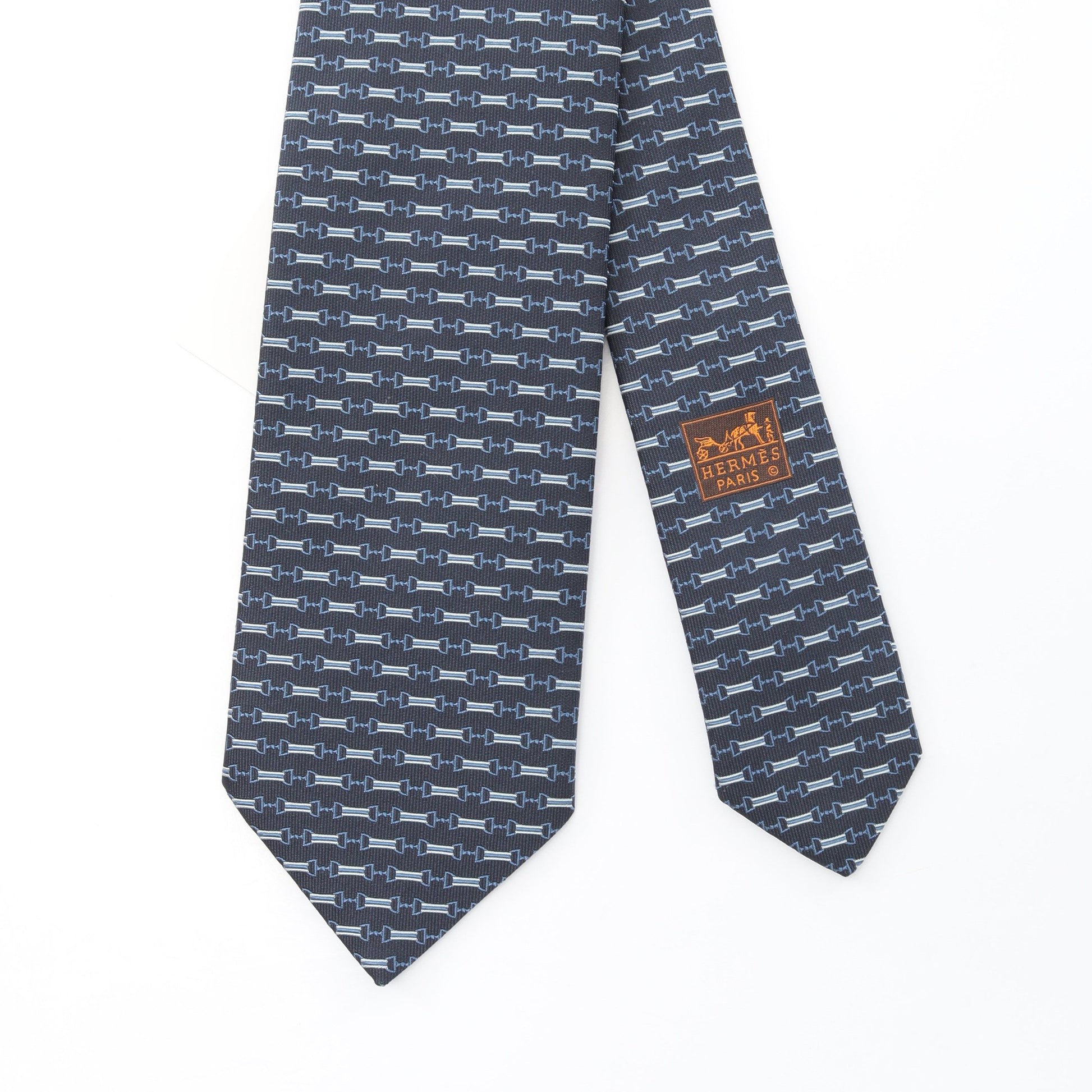 カンテ ネクタイ シルク ネイビー エルメス – RECLO 