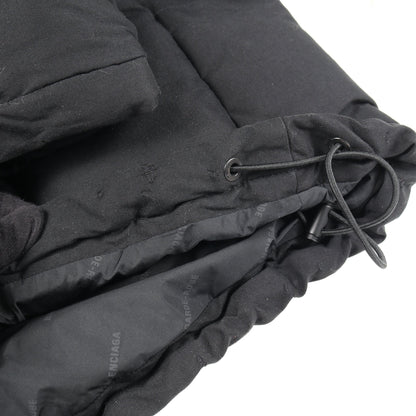 BOXY PUFFER ボクシーパファー ジャケット ナイロン ブラック 中綿 ダメージ加工 バレンシアガ アウター BALENCIAGA