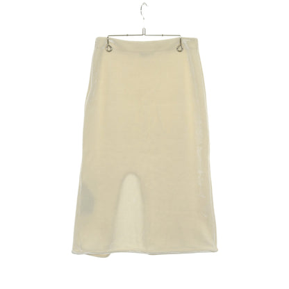 ベロア スカート ビスコース ウール オフホワイト ジルサンダー ボトムス JIL SANDER