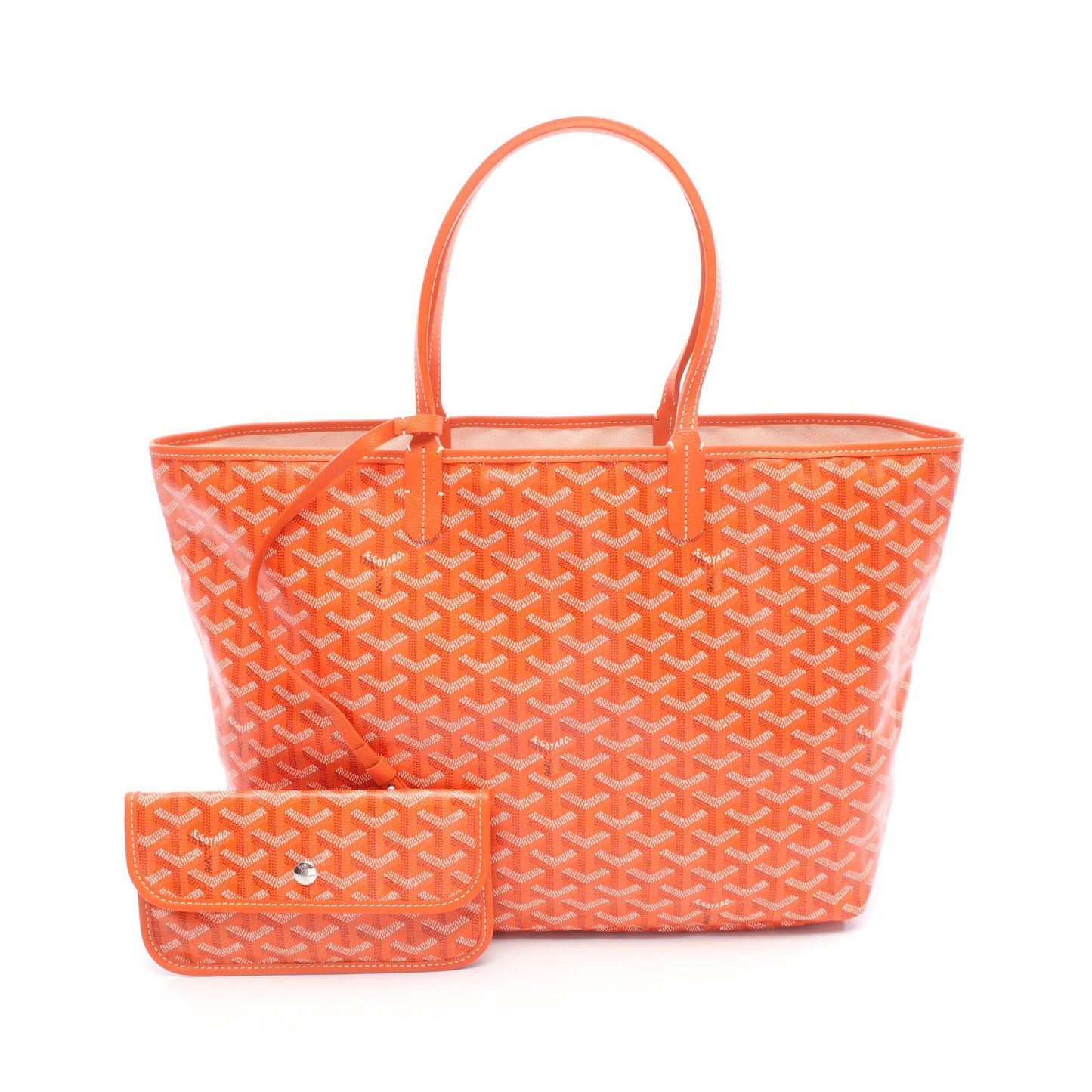 サンルイPM ハンドバッグ トートバッグ コーティングキャンバス オレンジ ホワイト マルチカラー ゴヤール バッグ GOYARD