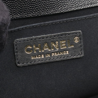 ボーイシャネル チェーンショルダーバッグ キャビアスキン ブラック ゴールド金具 シャネル バッグ CHANEL