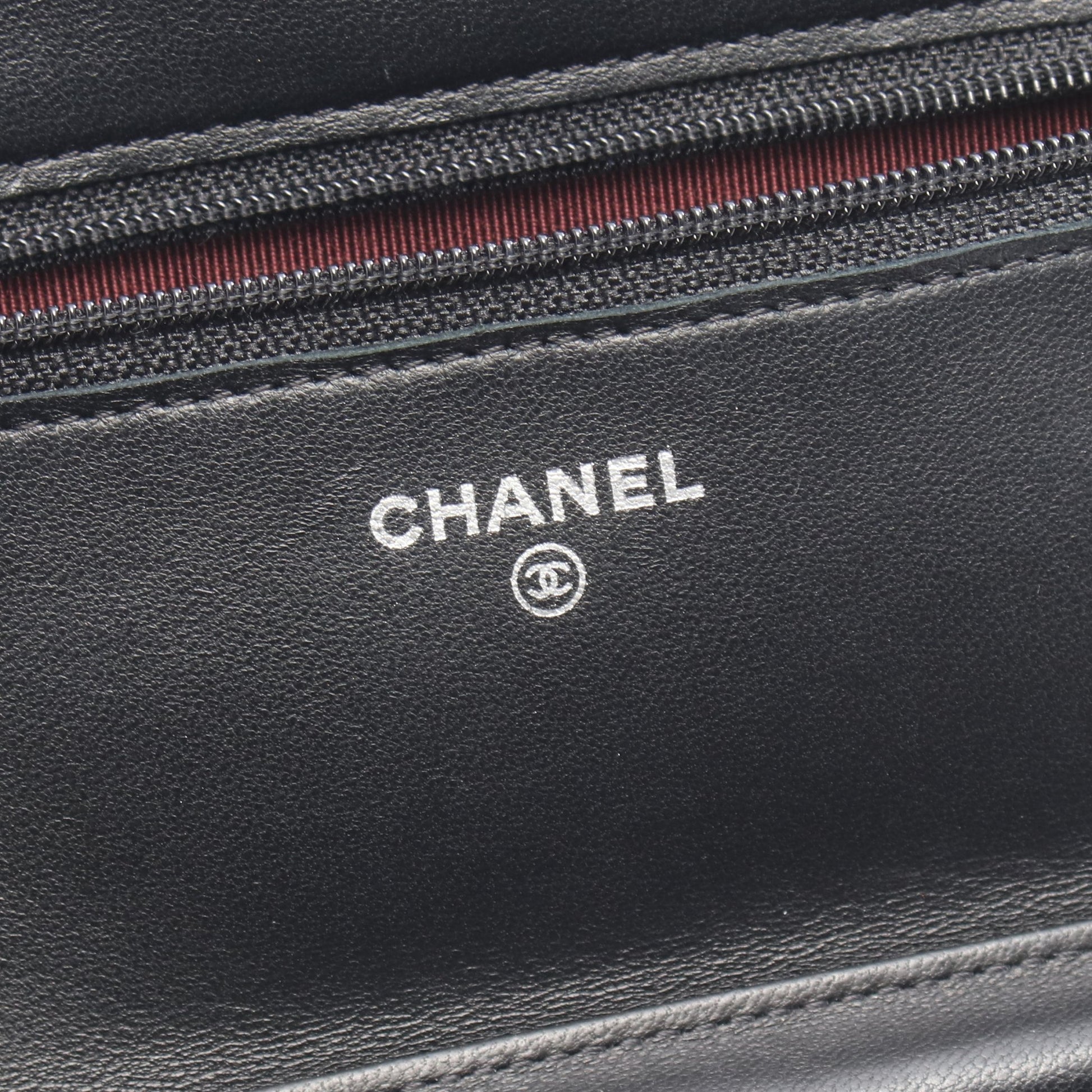 マトラッセ チェーンウォレット ショルダーバッグ ラムスキン ブラック シルバー金具 シャネル バッグ CHANEL