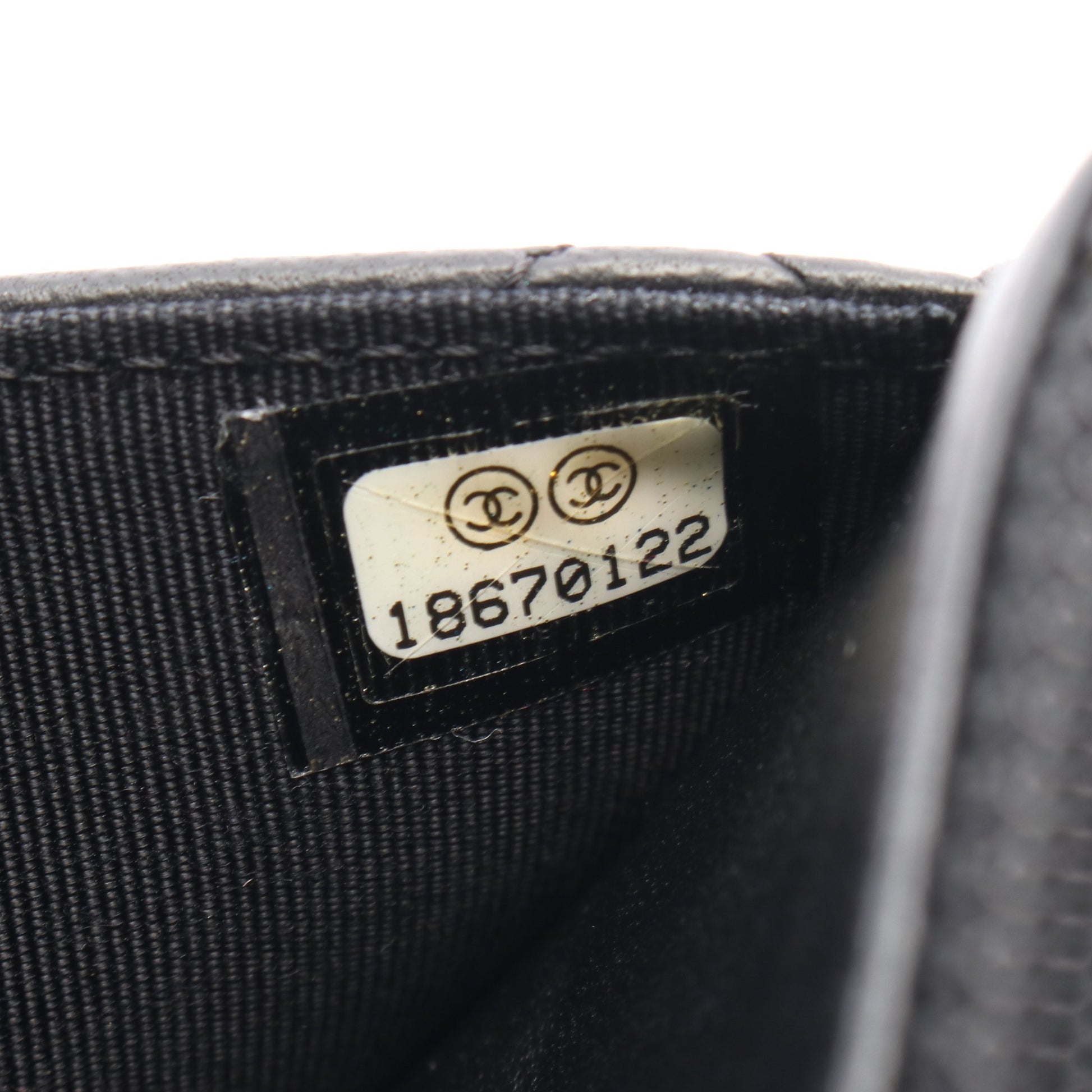 マトラッセ チェーンウォレット ショルダーバッグ ラムスキン ブラック シルバー金具 シャネル バッグ CHANEL