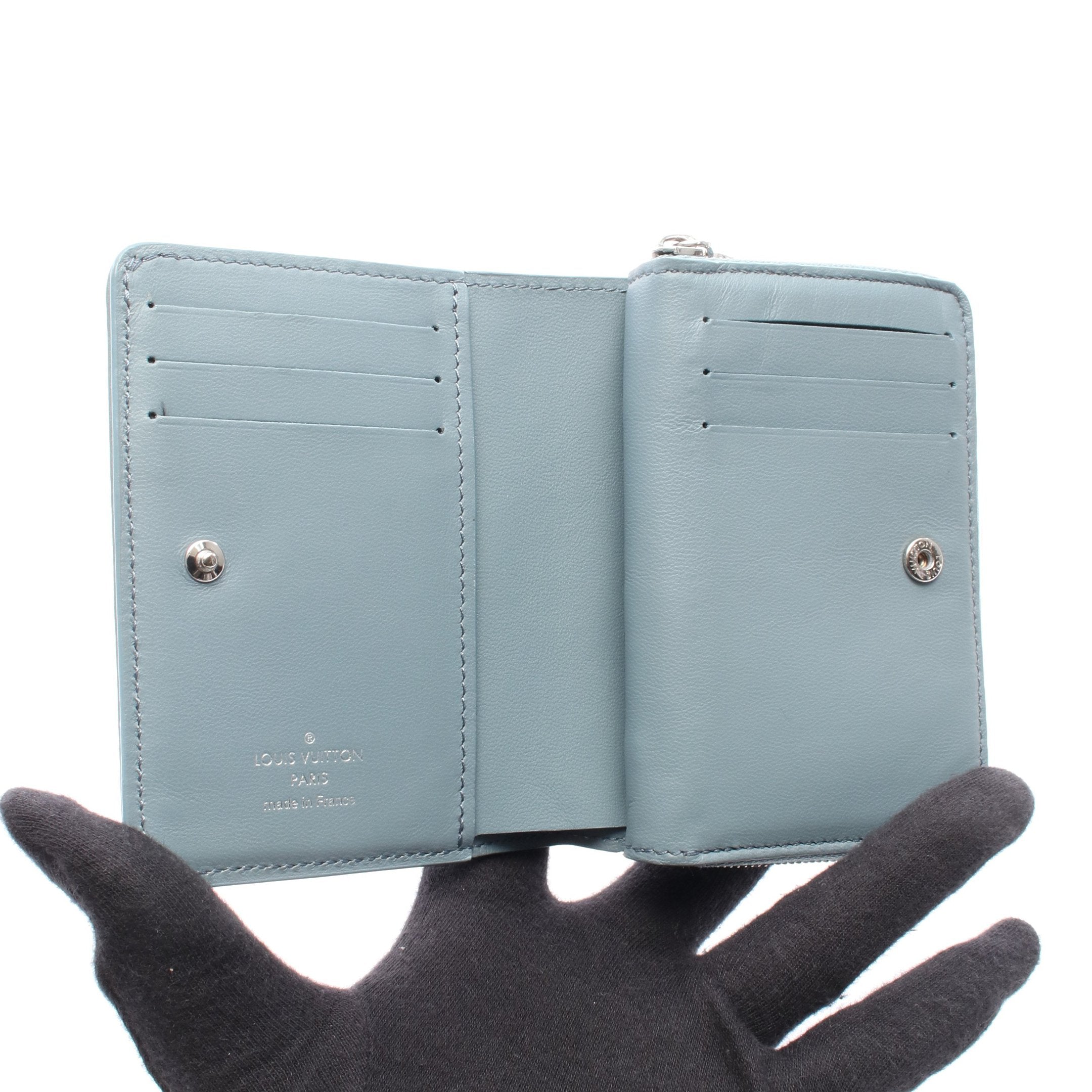 ポルトフォイユ ルー クッサン ブルーグラシエール 二つ折り財布