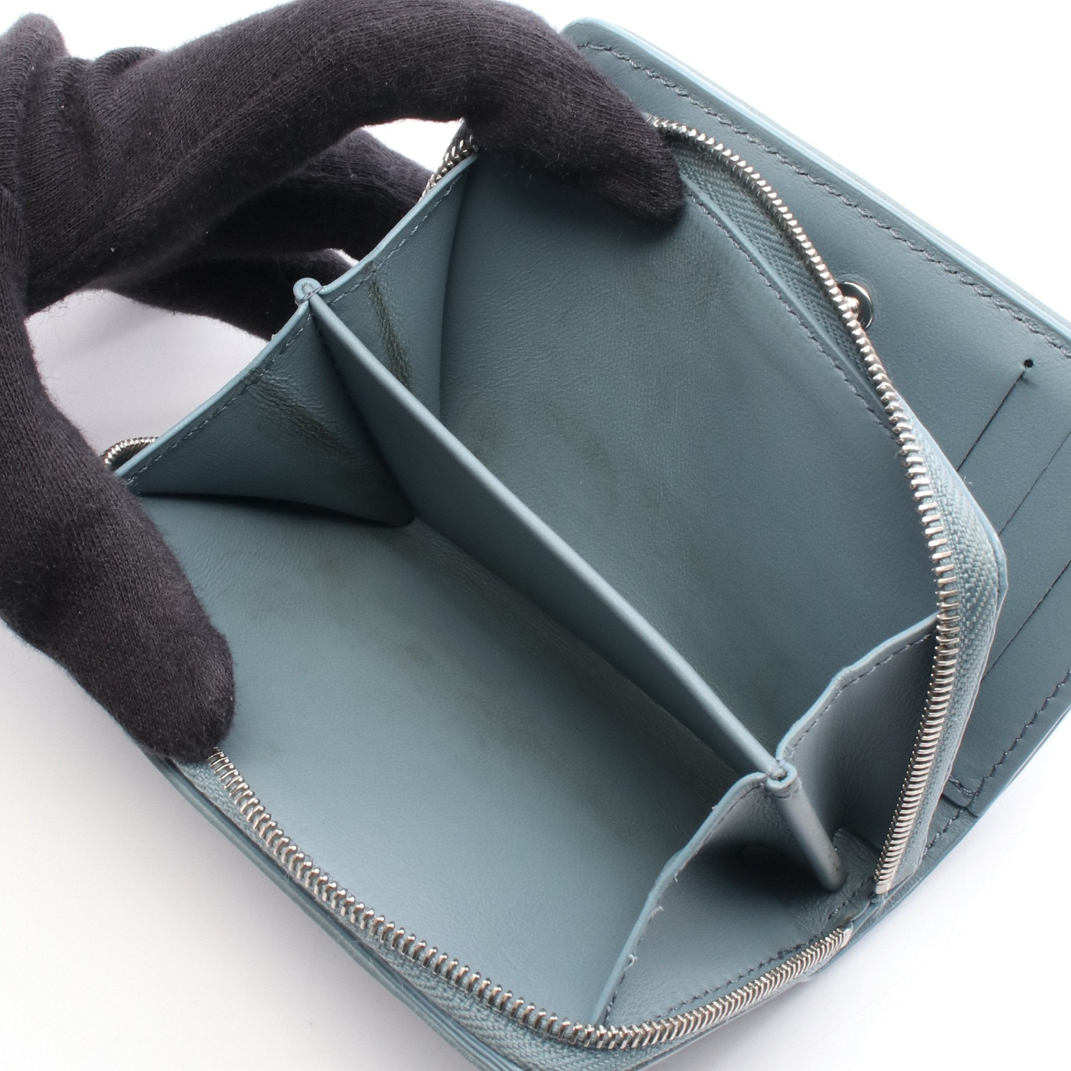 ポルトフォイユ ルー クッサン ブルーグラシエール 二つ折り財布