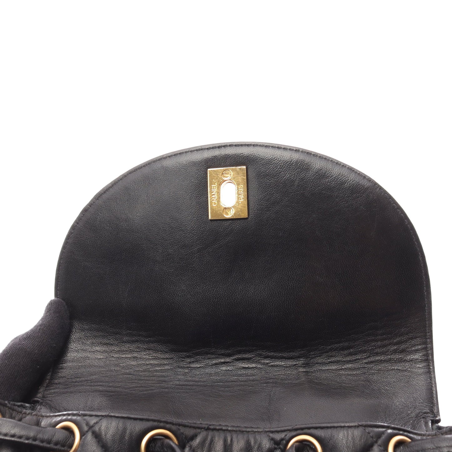 マトラッセ バックパック リュックサック ラムスキン ブラック ゴールド金具 シャネル バッグ CHANEL