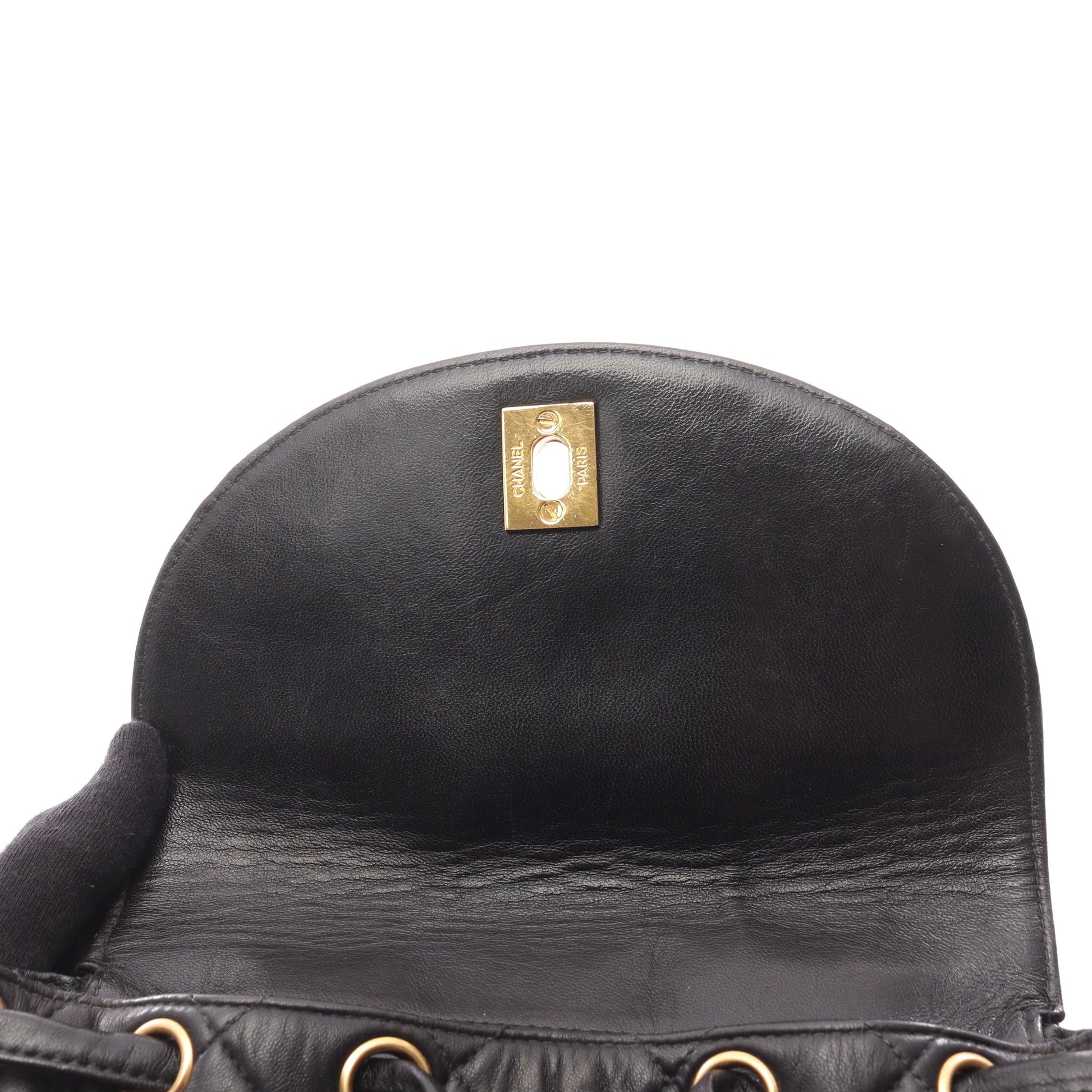 マトラッセ バックパック リュックサック ラムスキン ブラック ゴールド金具 シャネル バッグ CHANEL