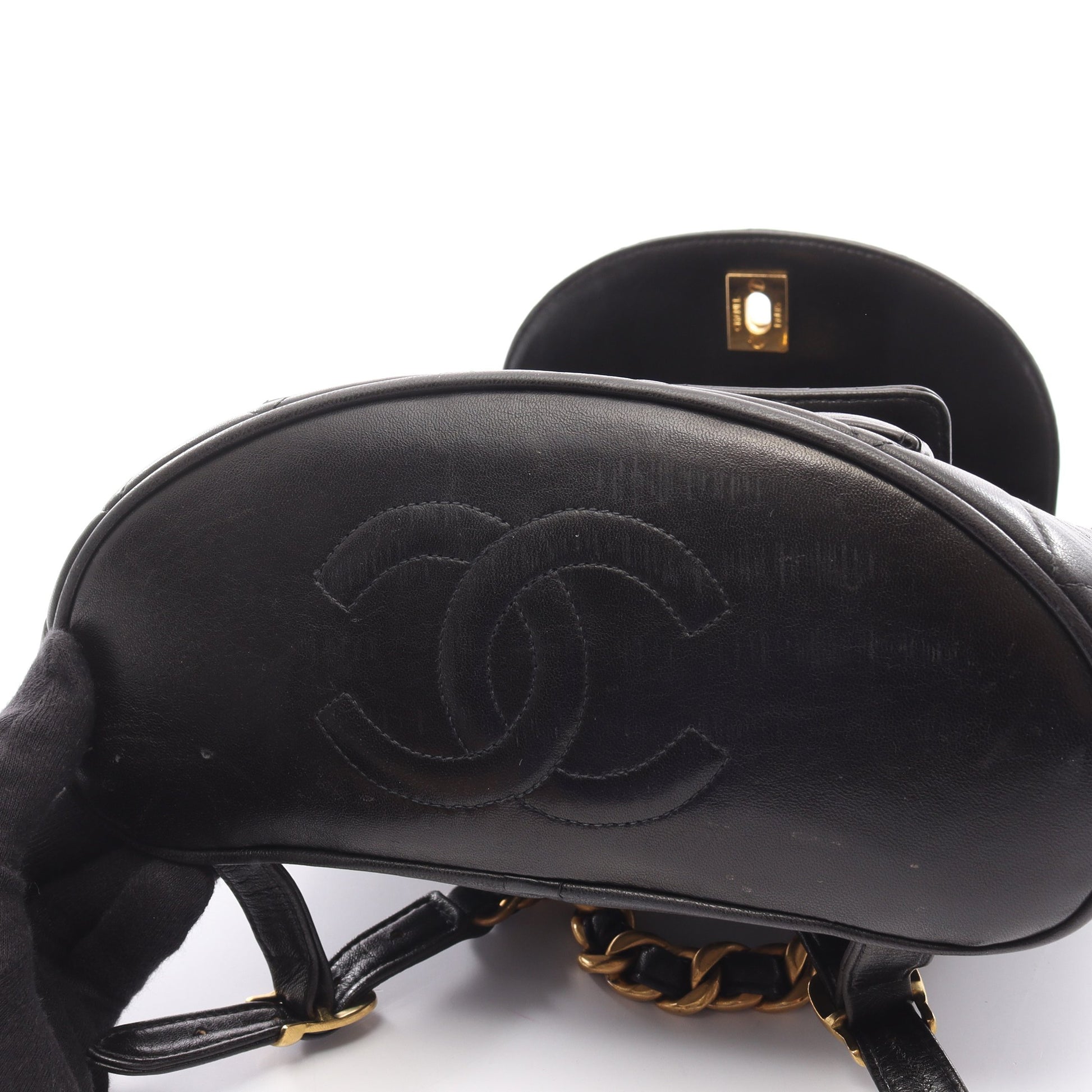 マトラッセ バックパック リュックサック ラムスキン ブラック ゴールド金具 シャネル バッグ CHANEL