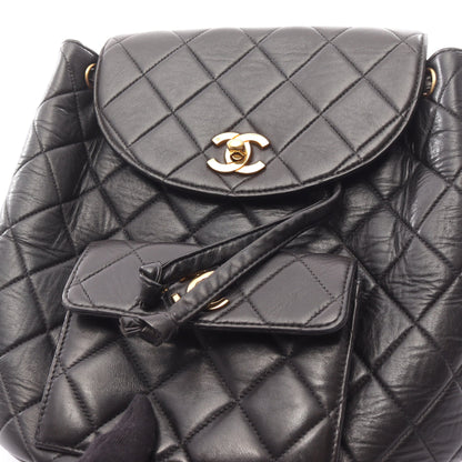 マトラッセ バックパック リュックサック ラムスキン ブラック ゴールド金具 シャネル バッグ CHANEL