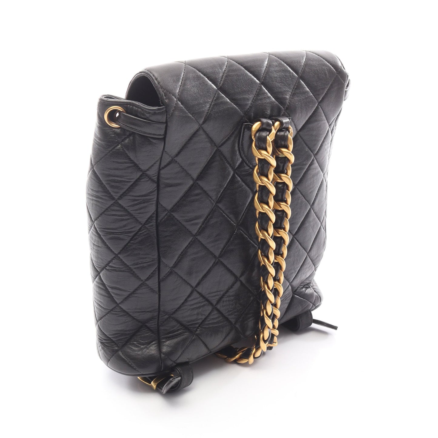 マトラッセ バックパック リュックサック ラムスキン ブラック ゴールド金具 シャネル バッグ CHANEL