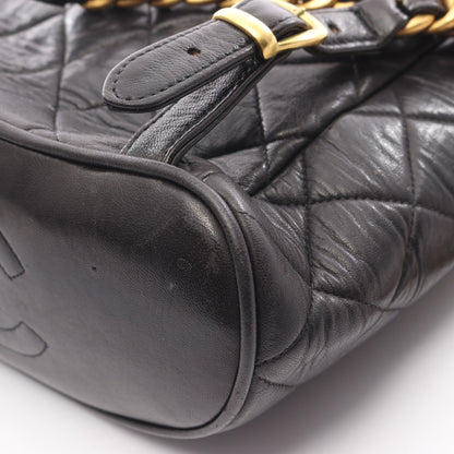 マトラッセ バックパック リュックサック ラムスキン ブラック ゴールド金具 シャネル バッグ CHANEL