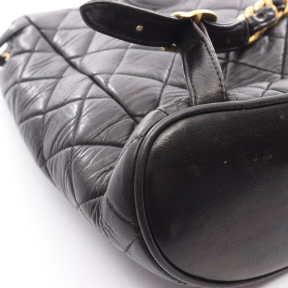 マトラッセ バックパック リュックサック ラムスキン ブラック ゴールド金具 シャネル バッグ CHANEL