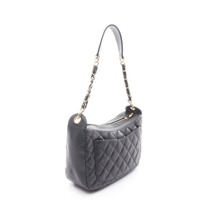 マトラッセ チェーンショルダーバッグ キャビアスキン ブラック ゴールド金具 シャネル バッグ CHANEL