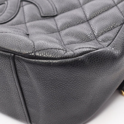 マトラッセ チェーンショルダーバッグ キャビアスキン ブラック ゴールド金具 シャネル バッグ CHANEL
