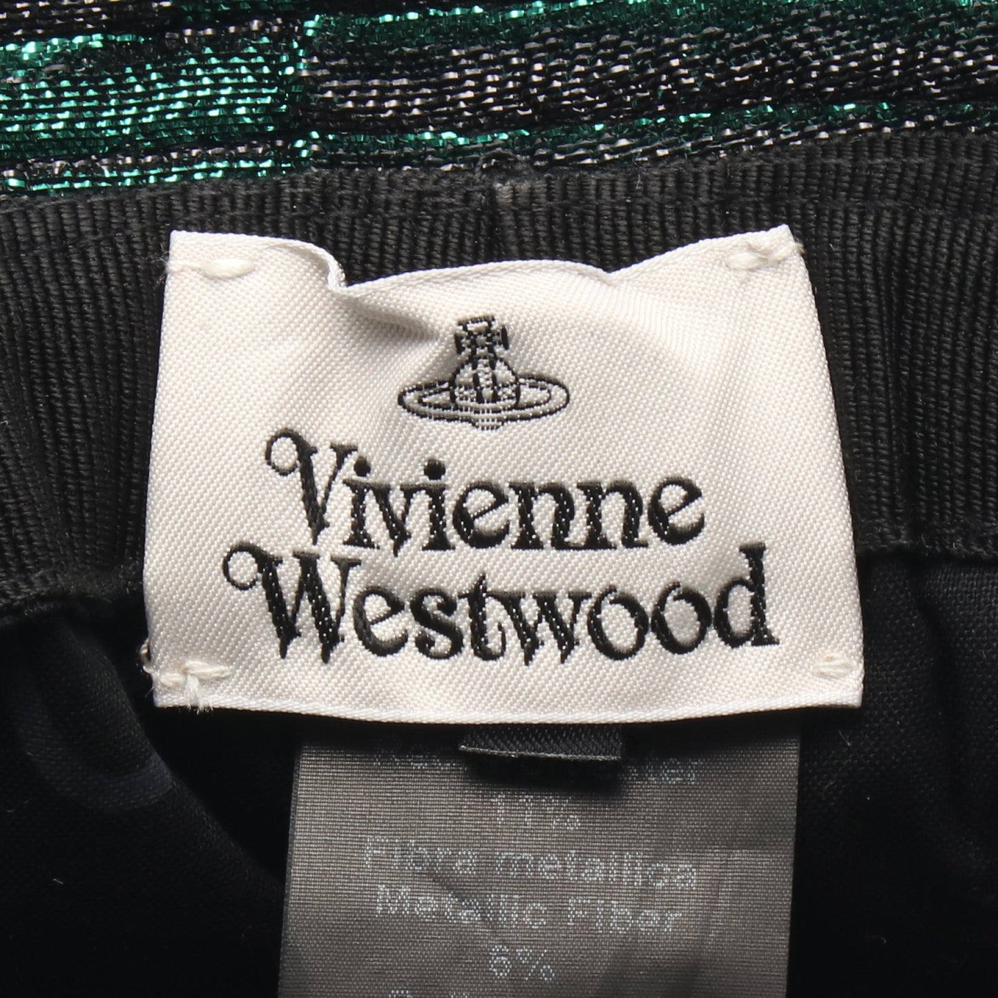 LUREX POLKADOTS バケット ハット オーブ刺繍 ブラック グリーン ヴィヴィアンウエストウッド 財布・小物 Vivienne Westwood