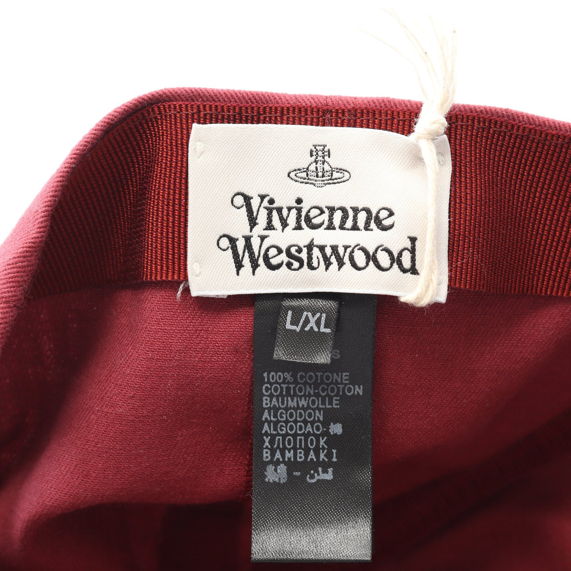 オーブ刺繍 ベースボール キャップ キャンバス ボルドー ヴィヴィアンウエストウッド 財布・小物 Vivienne Westwood