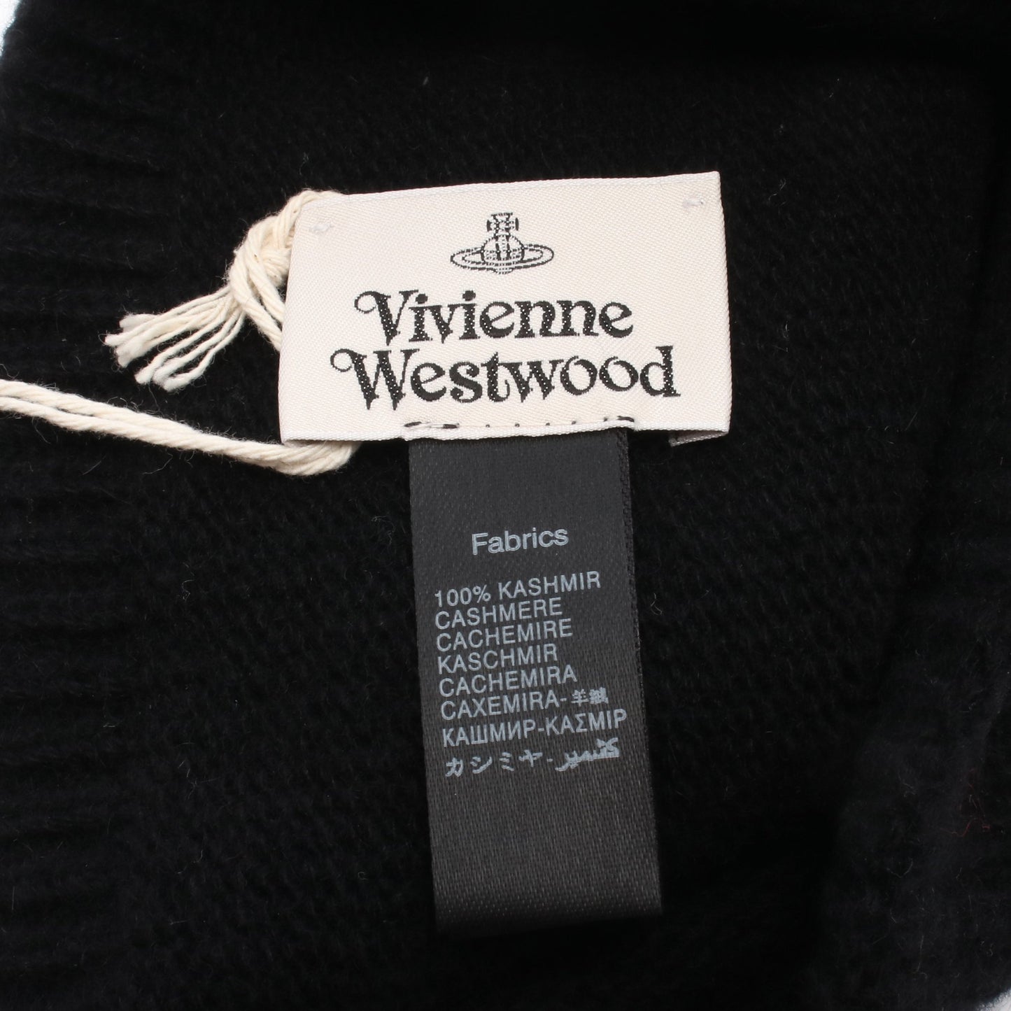 ビーニー ロゴ刺繍 カシミヤ ブラック ヴィヴィアンウエストウッド 財布・小物 Vivienne Westwood