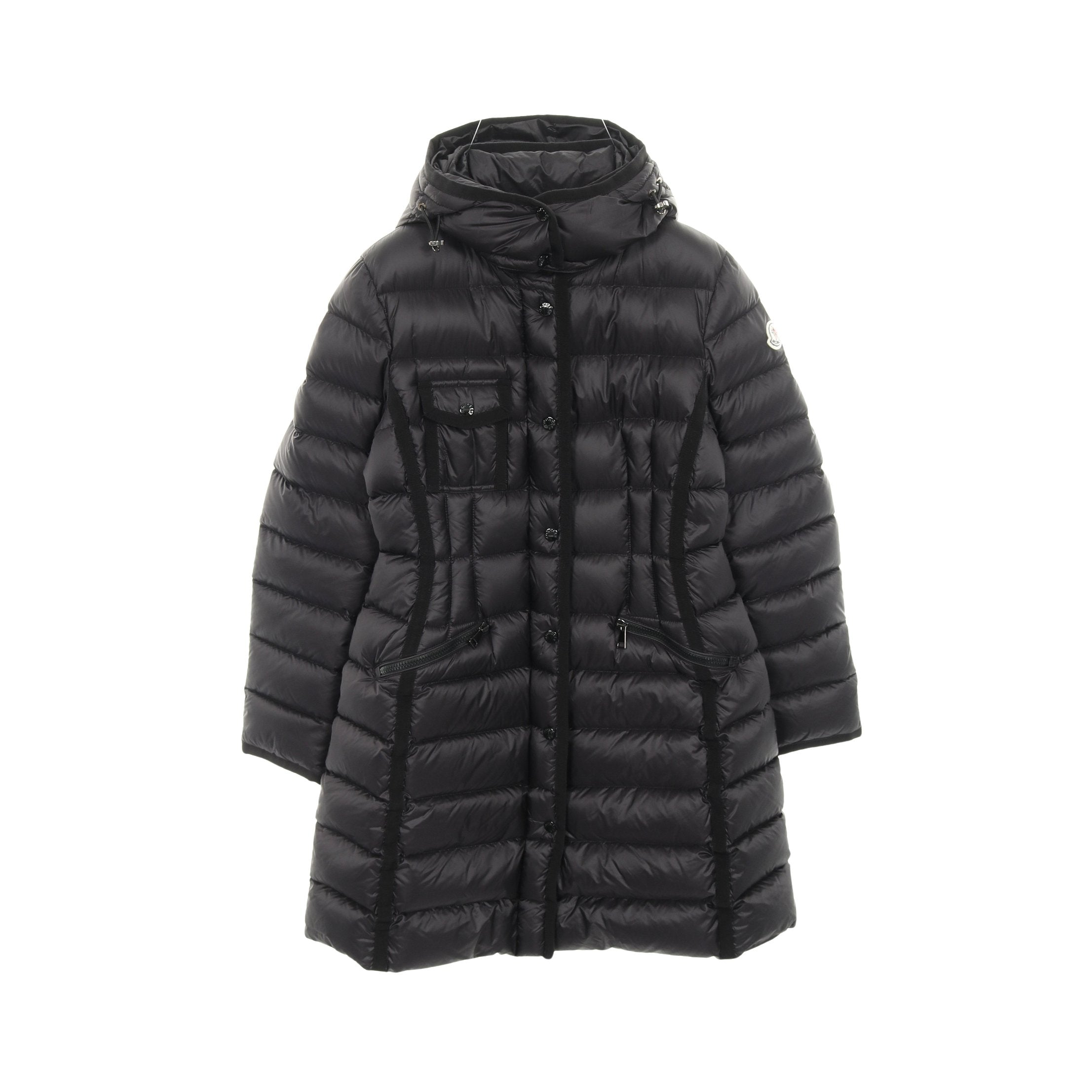 HERMINE ダウンコート ナイロン ブラック モンクレール – RECLO