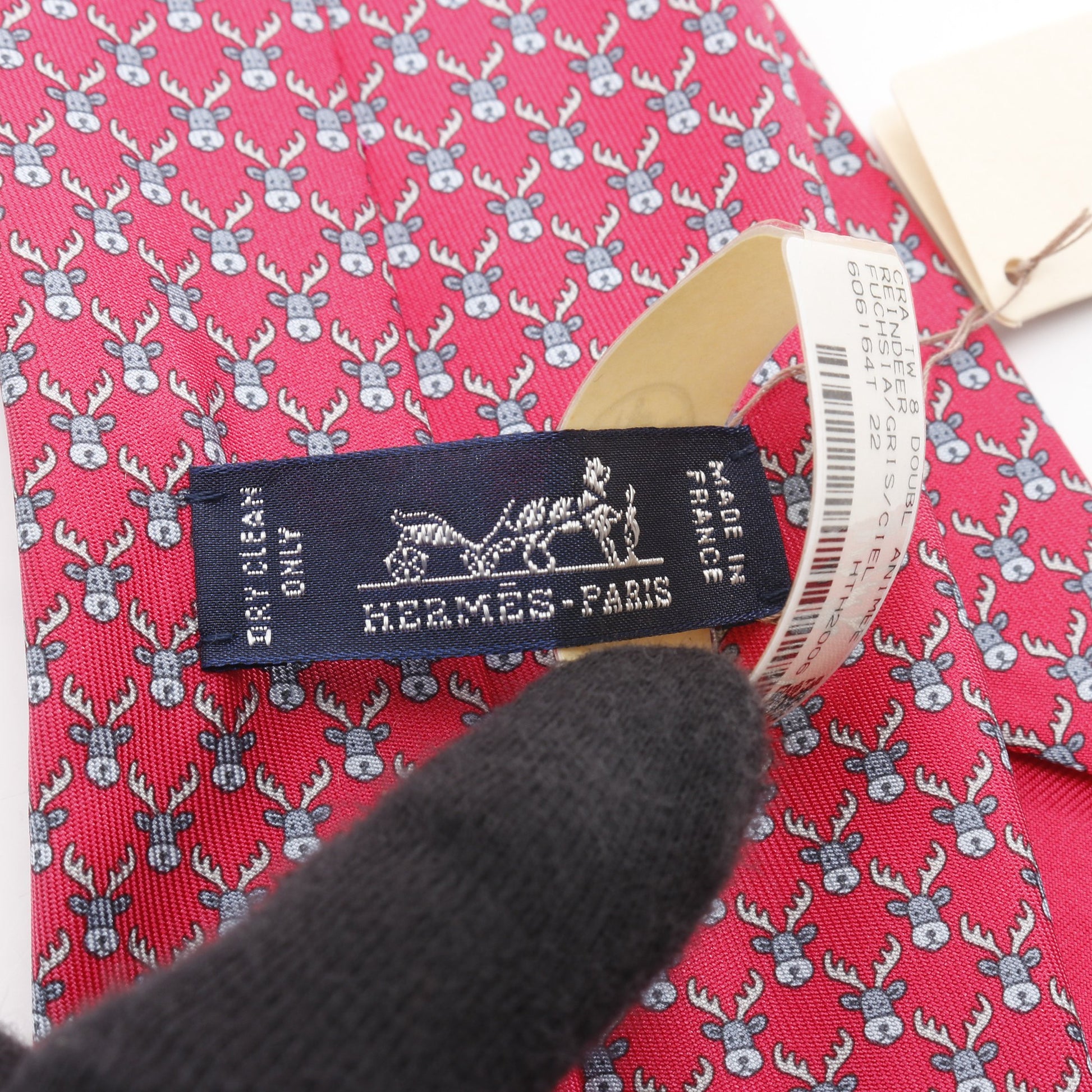 レインディア ネクタイ トナカイ シルク ピンク ブルー エルメス – RECLO 