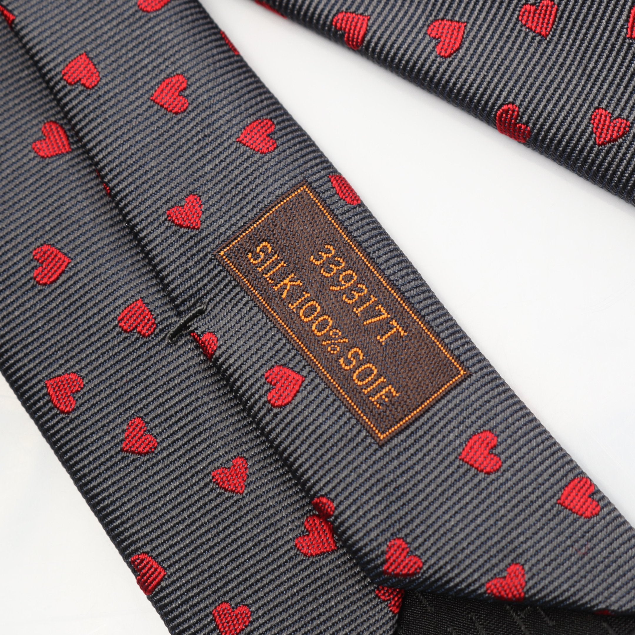 ダンシング ハート ネクタイ シルク グレー エルメス – RECLO
