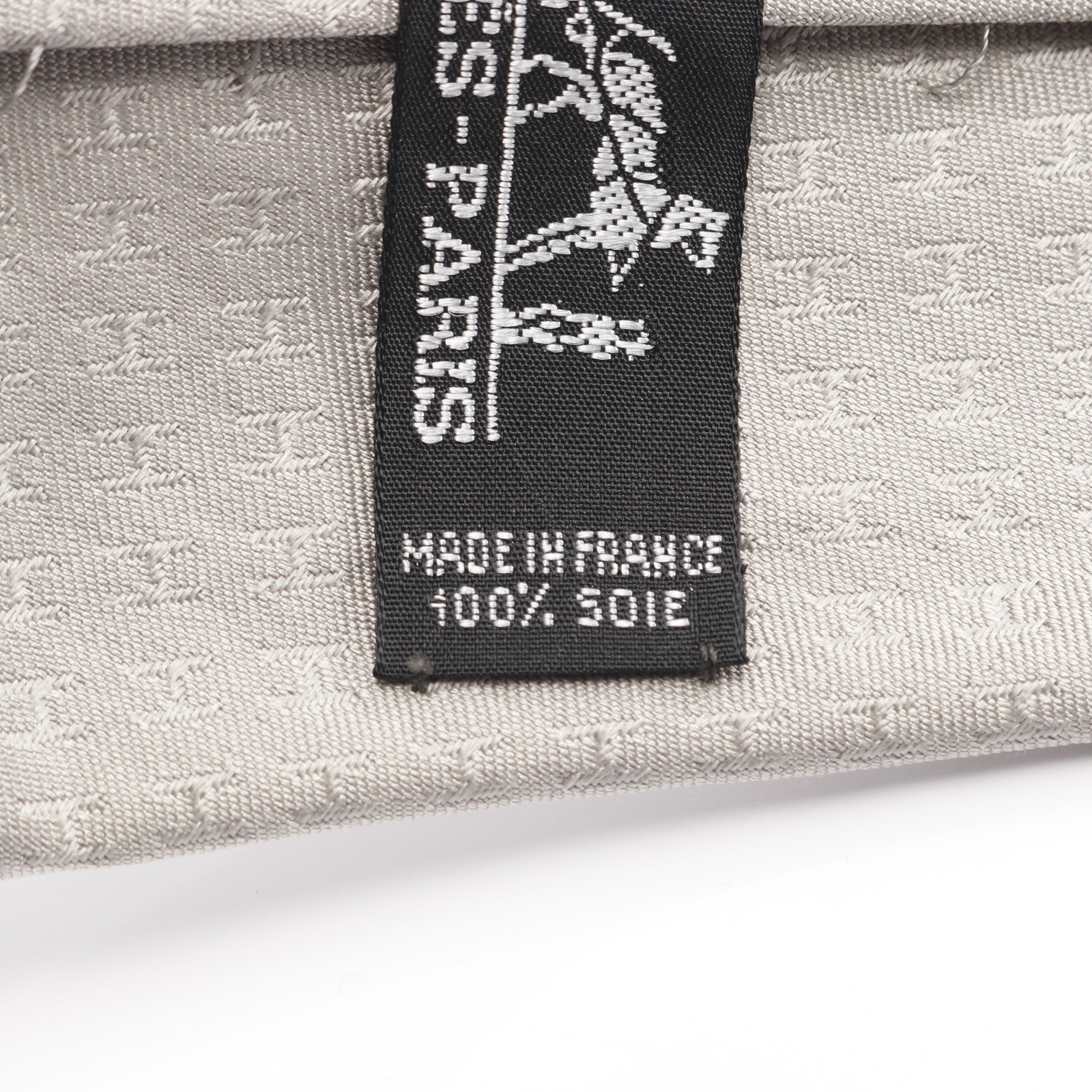 H柄 ネクタイ シルク グレー エルメス – RECLO