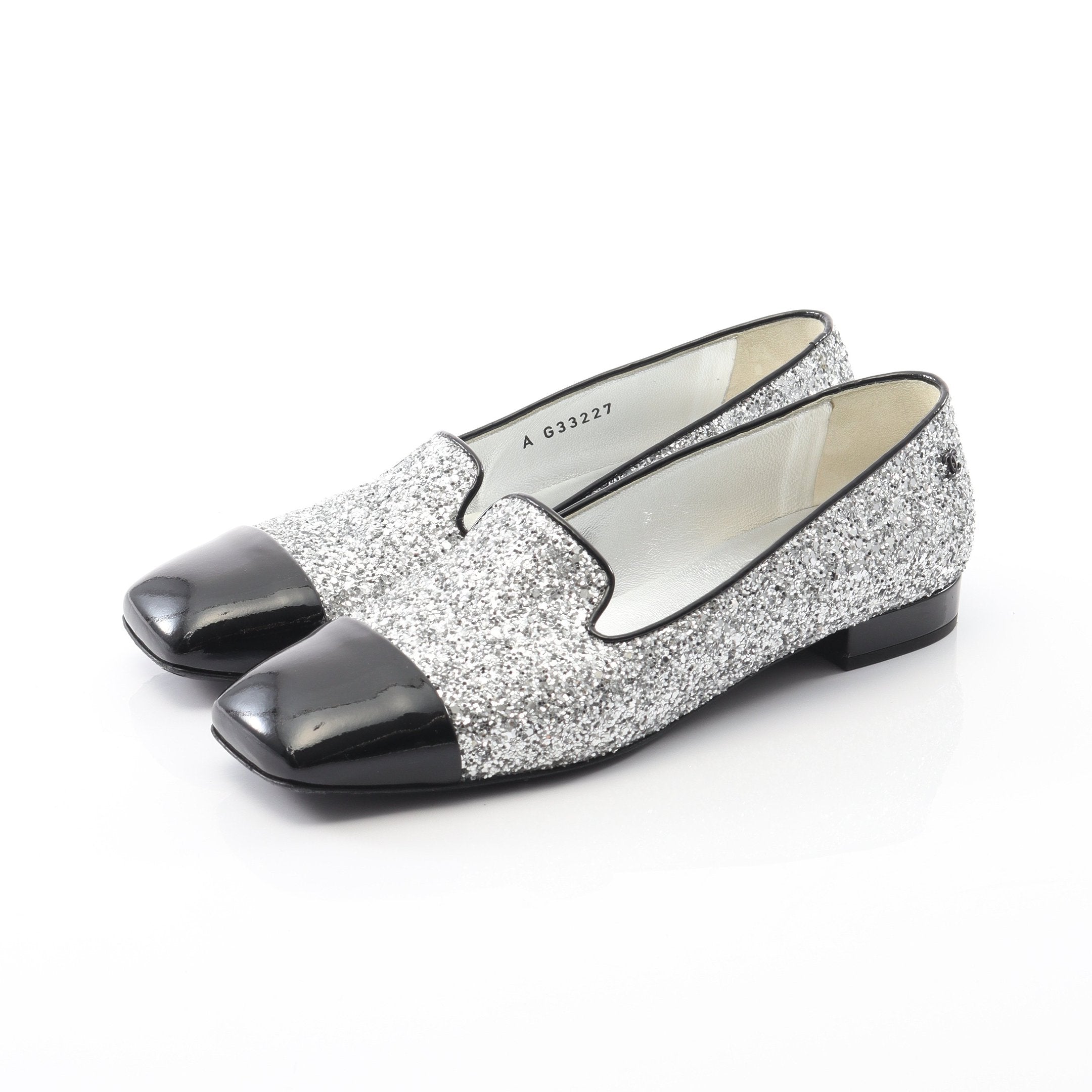 CHANEL★レザー切替 メタルココマーク メッシュ パンプス(361/2) ココマーク パンプス レザー ベージュ ブラック バイカラー