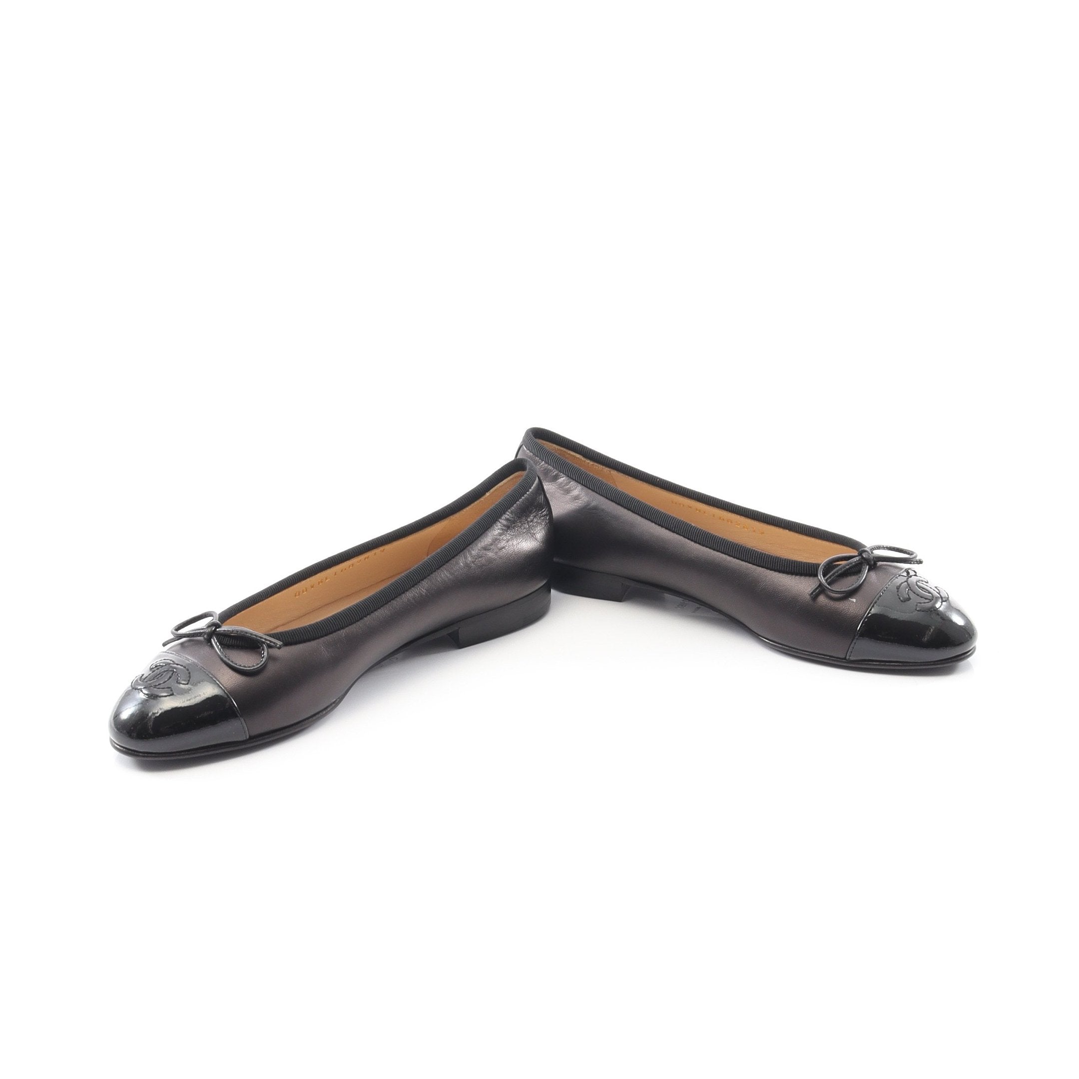 バレリーナ ココマーク バレエシューズ ラムスキン エナメル